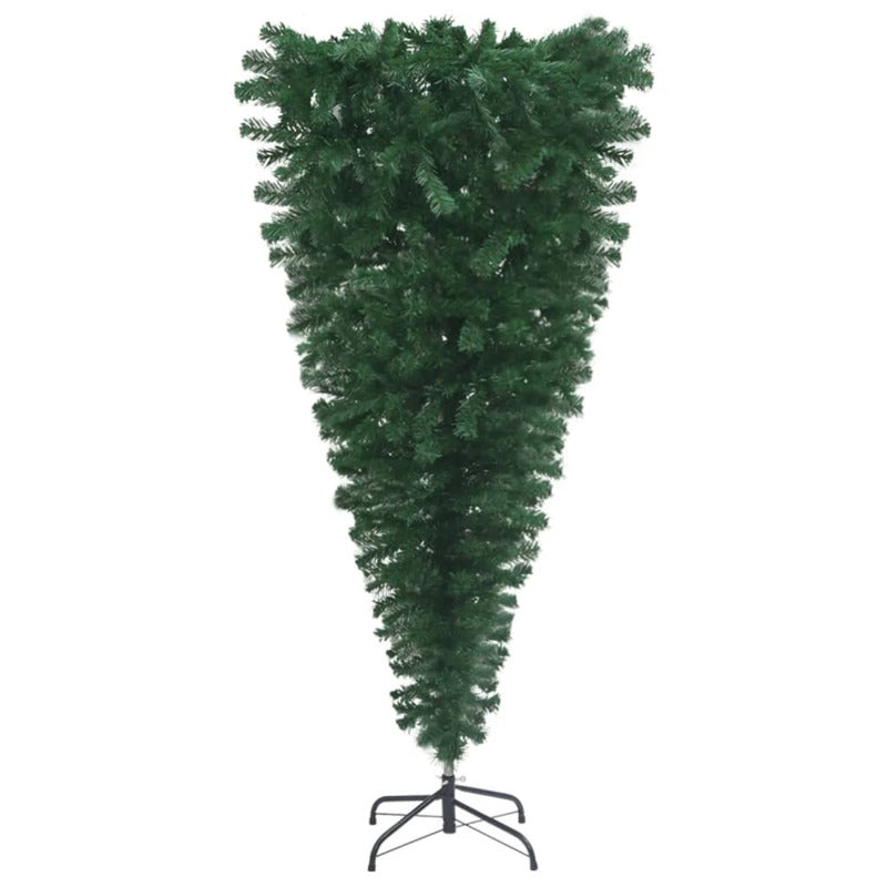 Vidaxl Árbol De Navidad Artificial Invertido Con Leds Y Bolas 150 Cm_3