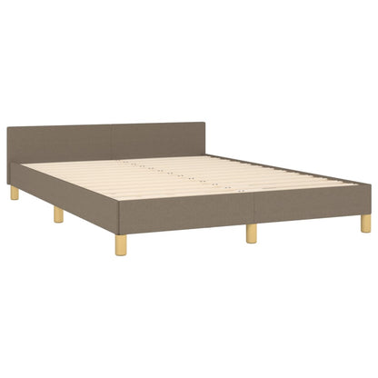 Estructura De Cama Con Cabecero De Tela Gris Taupe 140x200 Cm / Vetonek_4