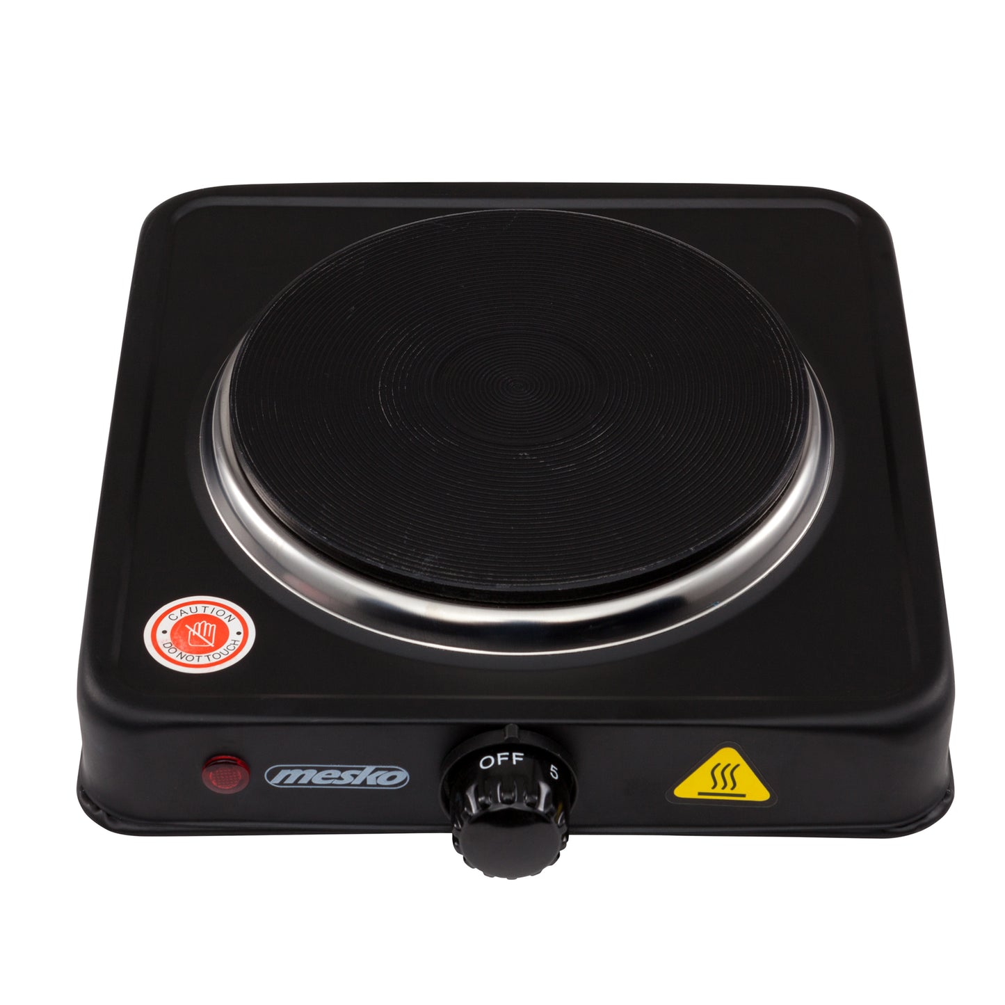 Hornillo Eléctrico, Zona Cocinado 15,4 Cm, Termostato Regulación Continua, Compacto, Ideal Camping Mesko Ms 6508 Negro