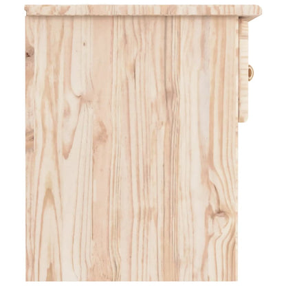 Mesita De Noche Alta Madera Maciza De Pino 41x35x41 Cm_3