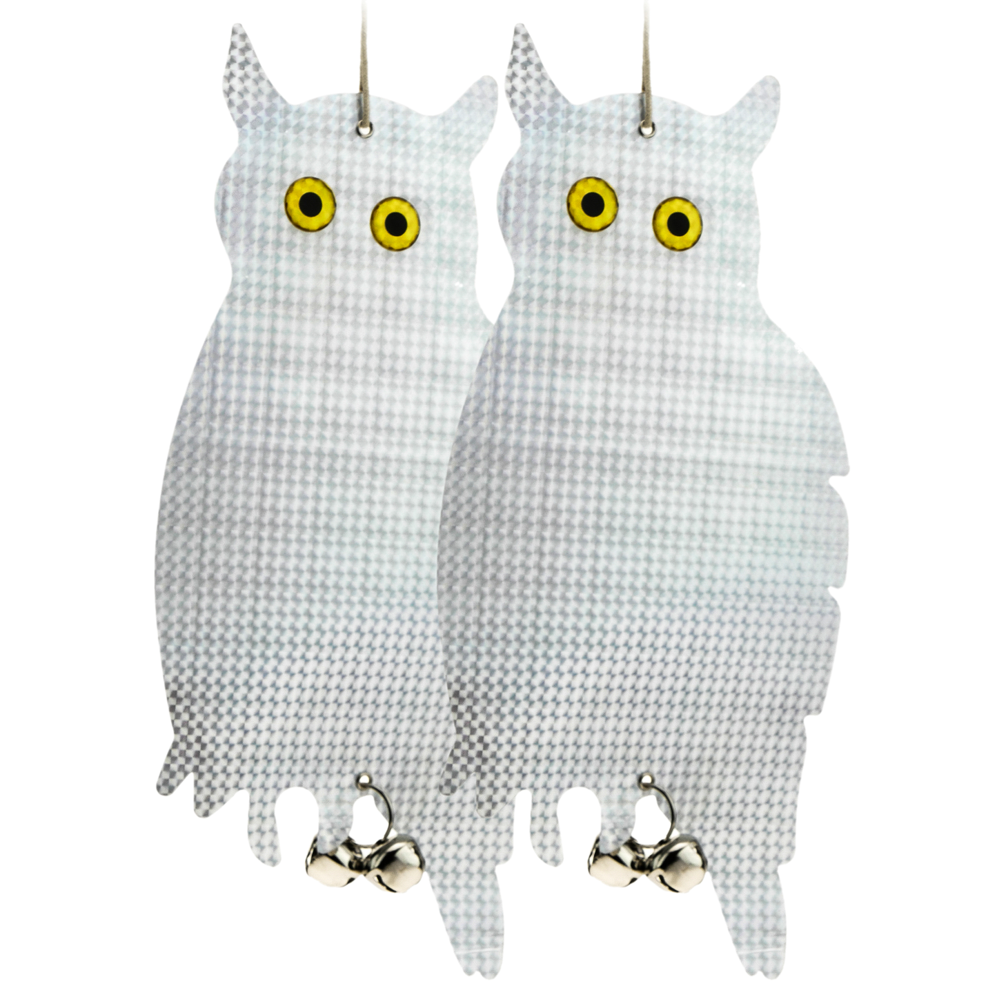 Ahuyentador De Aves Repelente De Pájaros Espantapájaros Tipo Búho Reflectante Y Cascabeles 2-pack_0