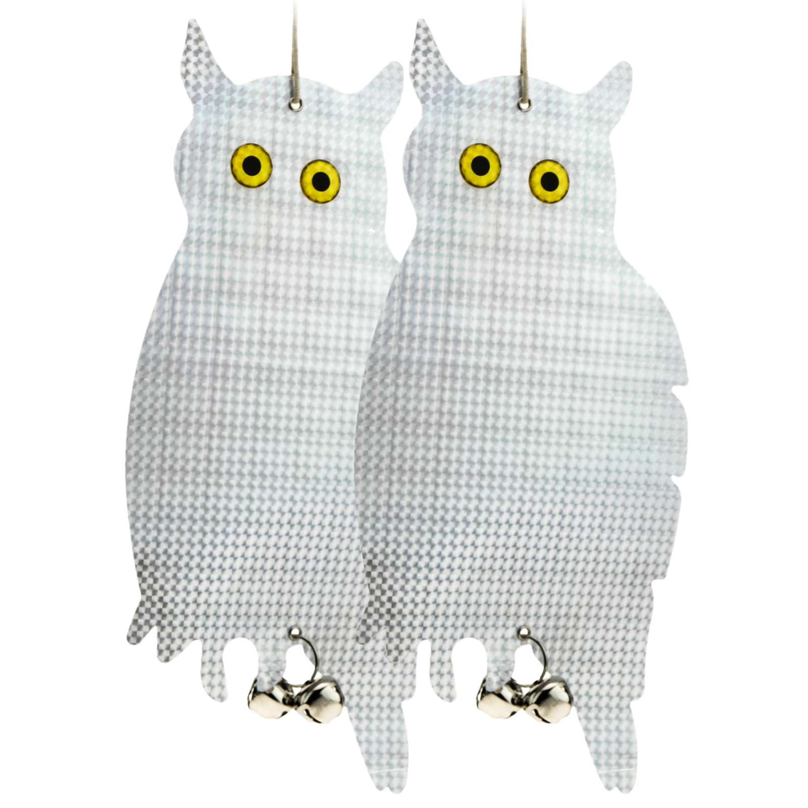 Ahuyentador De Aves Repelente De Pájaros Espantapájaros Tipo Búho Reflectante Y Cascabeles 2-pack_0