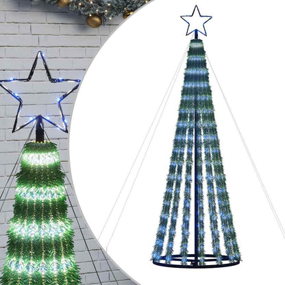 Vidaxl Árbol De Navidad Led 275 Leds Azul 180 Cm_0