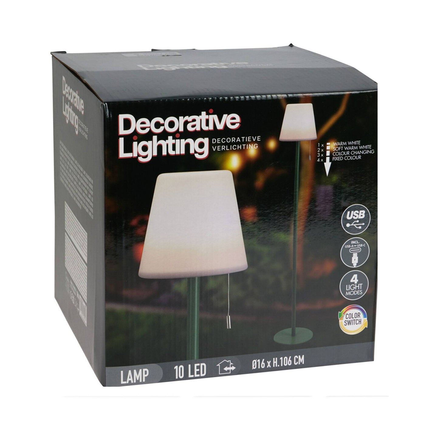 Well Home Lámpara Ø16,5x106cm Para Uso Exterior Recargable