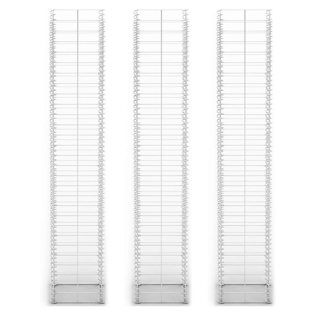 Cestas De Muro De Gaviones Alambre Galvanizado 25x25x150cm 3 Ud / Vetonek_3
