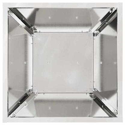Maceta Pilar Plateado 35 X 35 X 73 Cm Acero Galvanizado_5