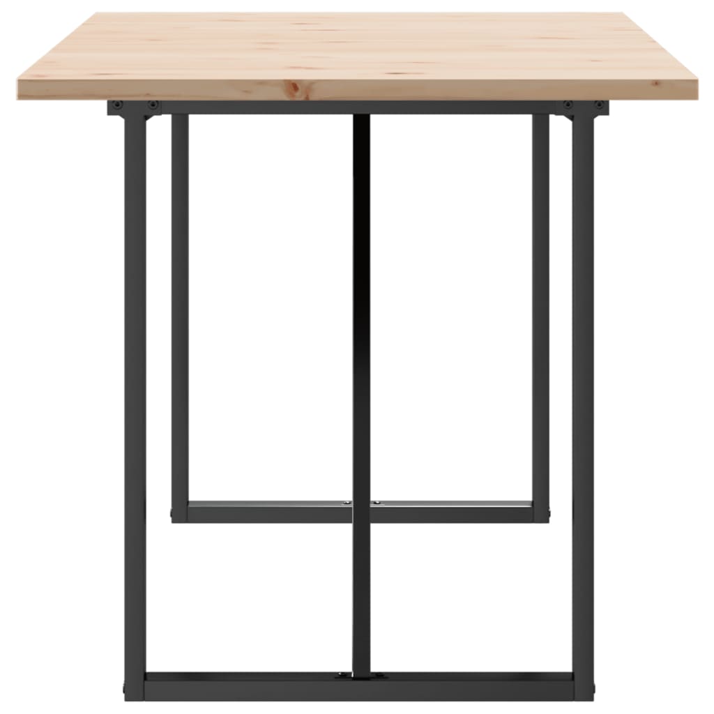 Mesa De Comedor Marco O Madera Maciza Pino Acero 160x80x75,5 Cm_3