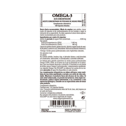 Omega 3 Alta Concentración Solgar 120 cápsulas