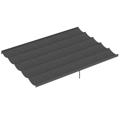 Outsunny Cubierta Para Pérgola Retráctil 3,5x2,6 M Para Marco De 4x3 M Gris_0