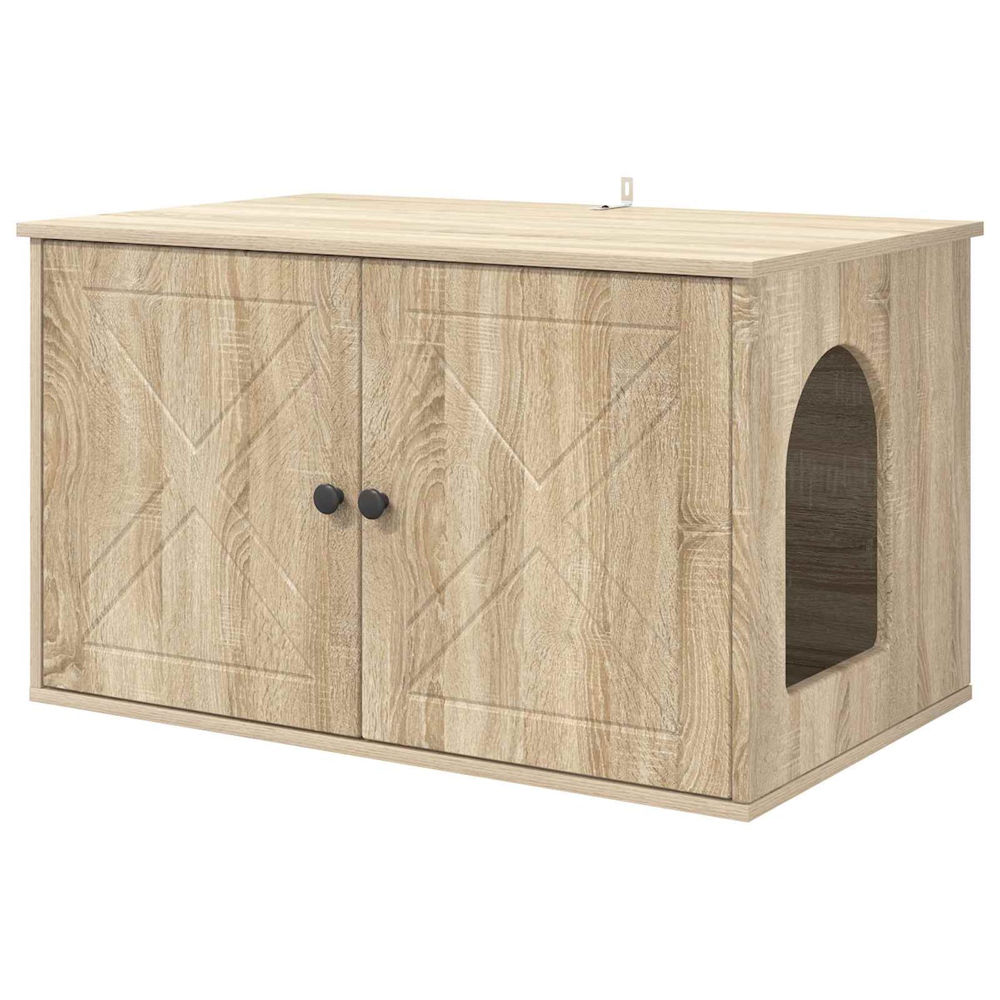 Casa Para Gatos Sonoma 85 X 55 X 50,5 Cm Madera De Ingeniería_0