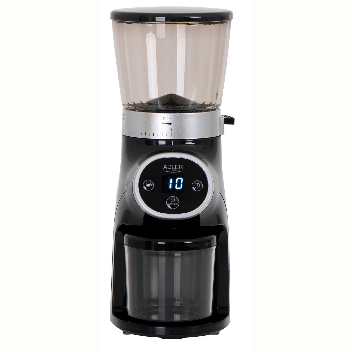 Molinillo Café Profesional Eléctrico, Sistema De Muelas, 17 Niveles Molido, 60 Gr, Temporizador Adler Ad4450, Negro, 300w_0