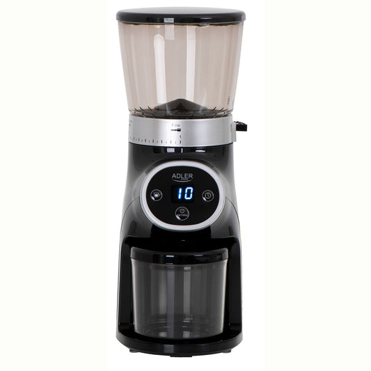 Molinillo Café Profesional Eléctrico, Sistema De Muelas, 17 Niveles Molido, 60 Gr, Temporizador Adler Ad4450, Negro, 300w_0
