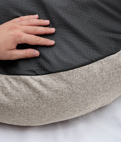 Cafide Cama Donut Para Perro Con Tejido De Chenilla Beige. Modelo Nuba. Talla L (100x100x25 Cm)_3