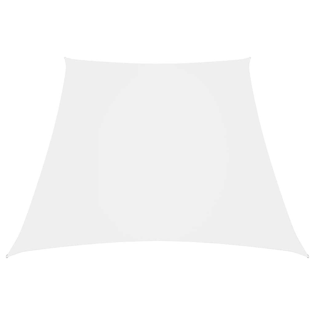 Vidaxl Toldo De Vela Trapezoidal De Tela Oxford Blanco 3/5x4 M_0