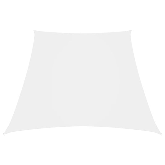 Vidaxl Toldo De Vela Trapezoidal De Tela Oxford Blanco 3/5x4 M_0