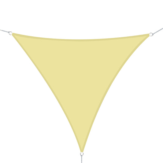 Outsunny Toldo Vela Sombrilla Parasol Triangular 6m De Poliéster 160g/m² Arena_0