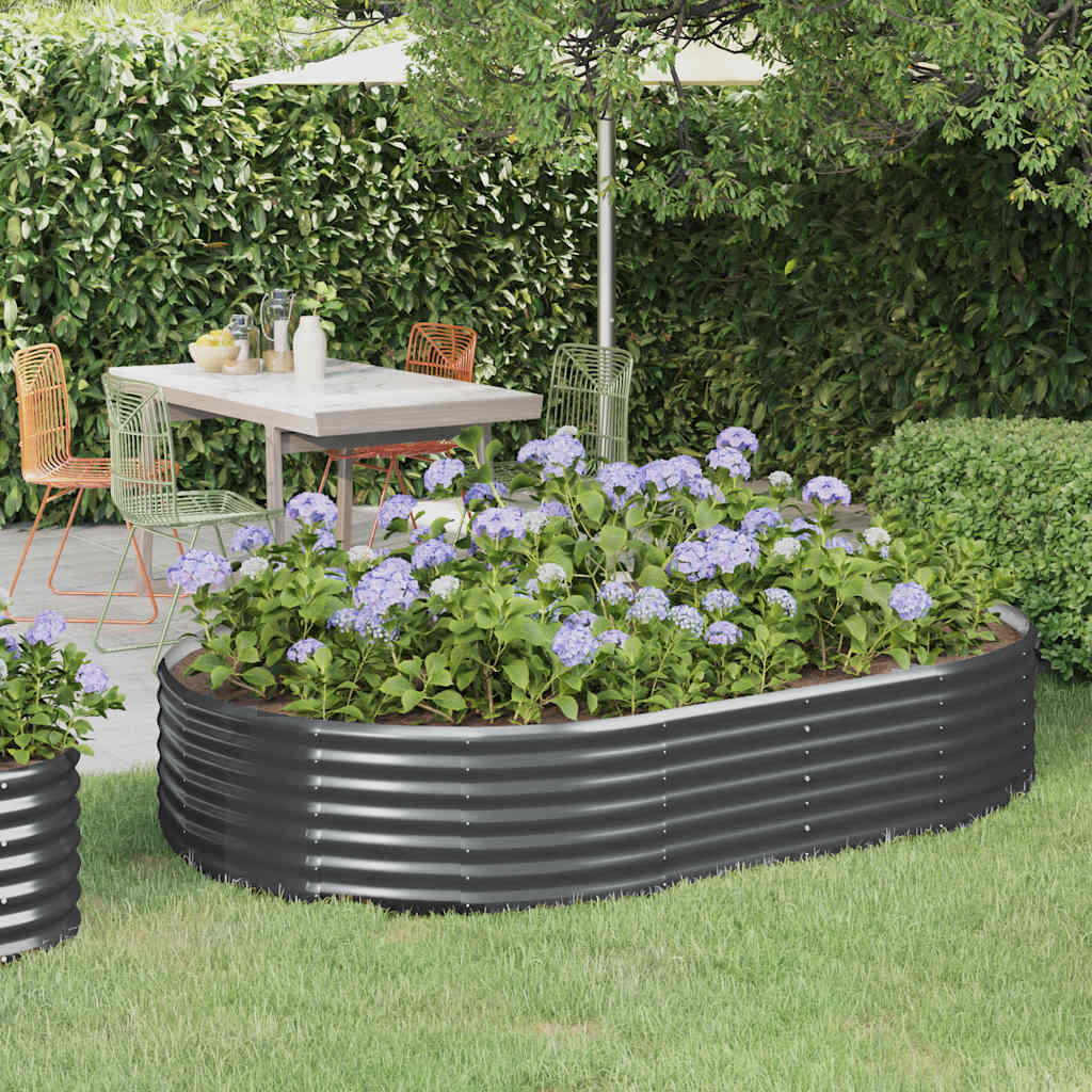 Jardinera Arriate Acero Galvanizado Antracita 214x140x36cm_1