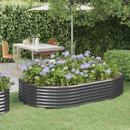 Jardinera Arriate Acero Galvanizado Antracita 214x140x36cm_1