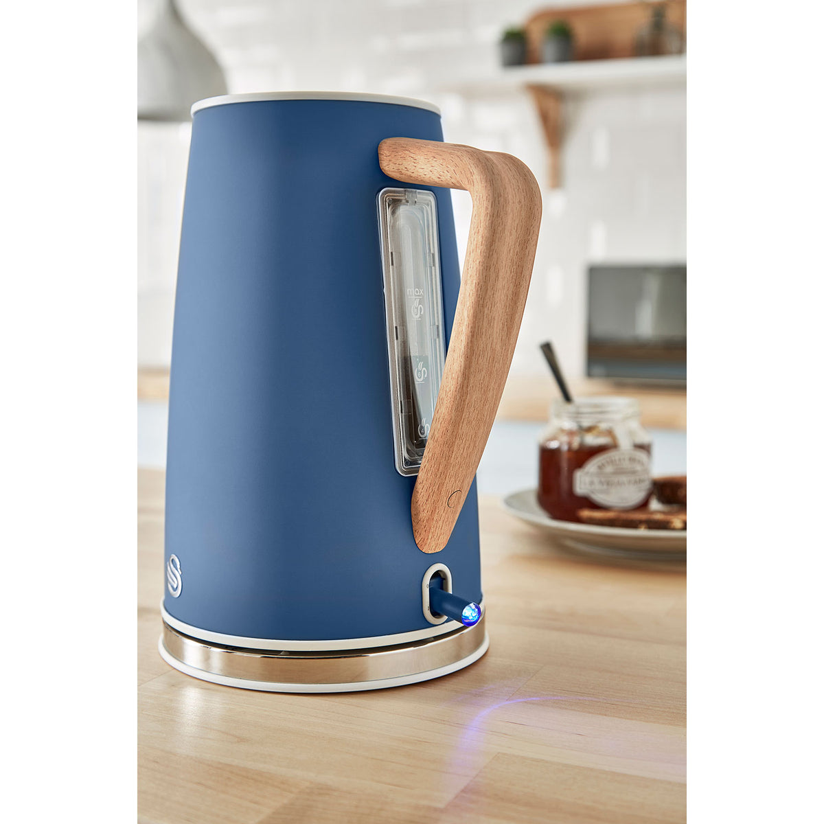 Swan Nordic Hervidor Agua Eléctrico Ultra Rápido, 1,7 L, Sin Bpa, Resistencia Oculta, Inalámbrico, Sk14610bluneu, Azul_2