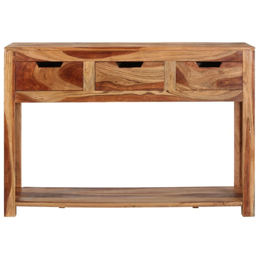 Mesa Consola Madera Maciza De Acacia 110x35x75 Cm_0