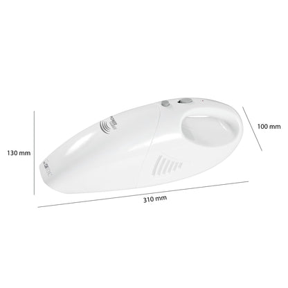Aspiradora De Mano Sin Cable, Potente, Batería Recargable, Filtro Lavable, Boquilla Clatronic Aks 827, Blanco