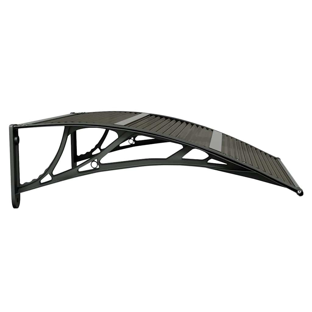 Marquesina Para Puerta De Policarbonato Negra, 80 X 75 Cm_4
