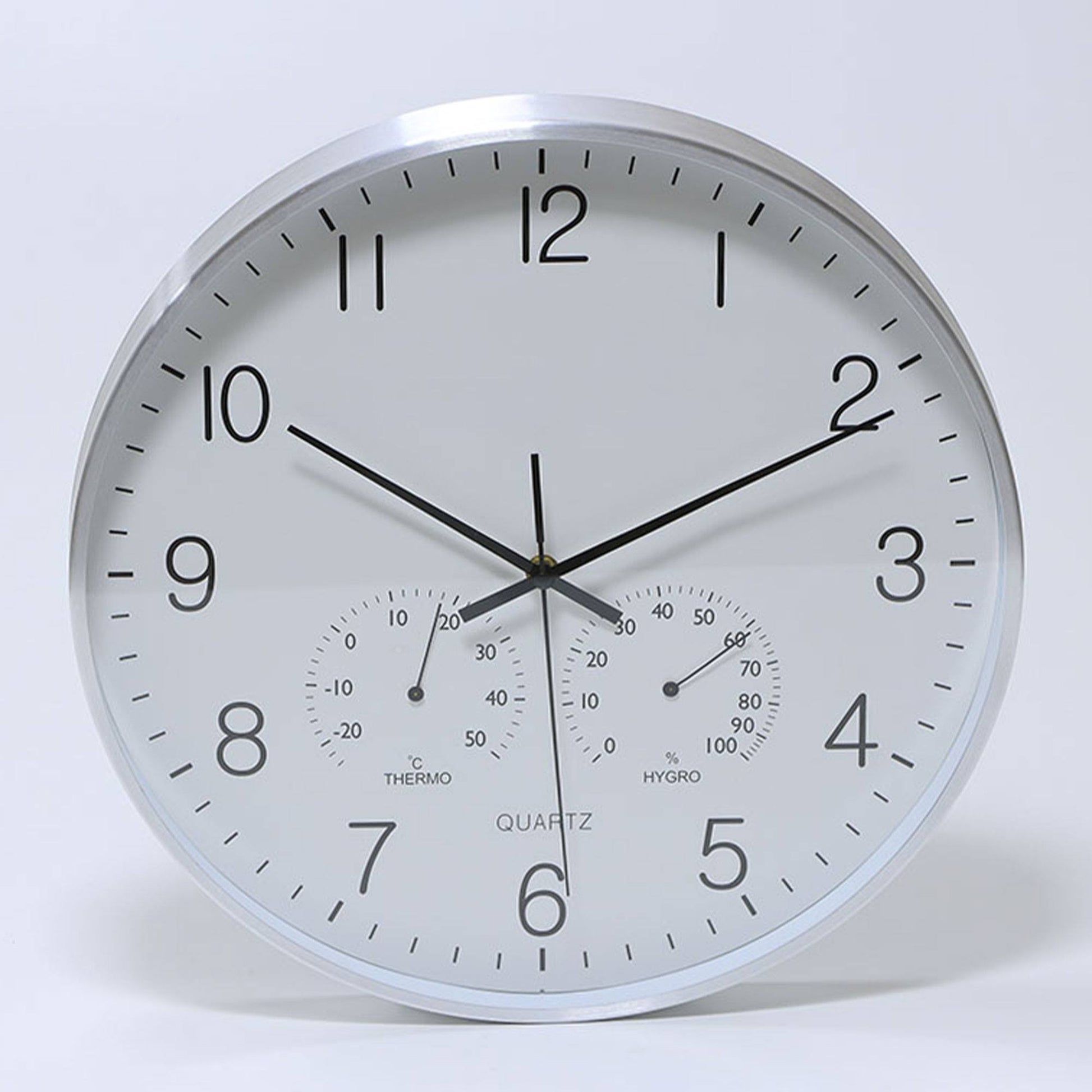 Well Home Reloj De Pared De Diseño Moderno Con Termómetro E Higrómetro Ø38cm_2