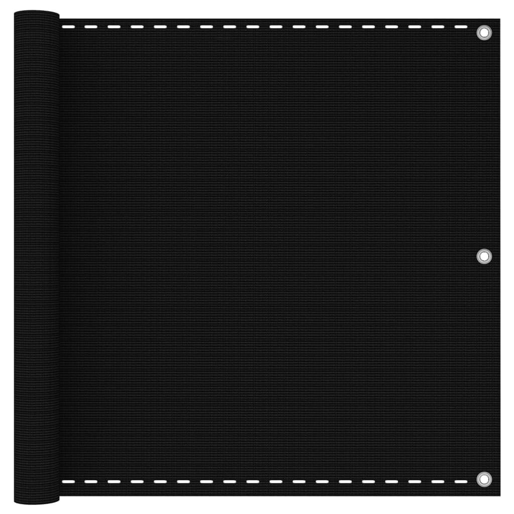 Vidaxl Toldo Para Balcón Hdpe Negro 90x400 Cm_0