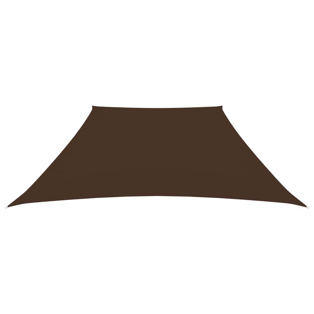 Vidaxl Toldo De Vela Trapezoidal De Tela Oxford Marrón 3/5x4 M_1