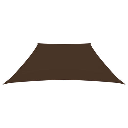 Vidaxl Toldo De Vela Trapezoidal De Tela Oxford Marrón 3/5x4 M_1