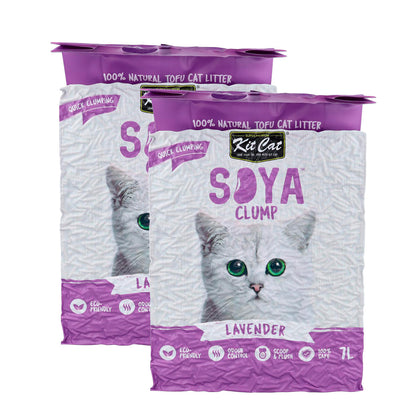 Pack 2x Kit Cat Arena Eco SoyaClump Pack Ahorro - Lavender 7 L Arena para gatos