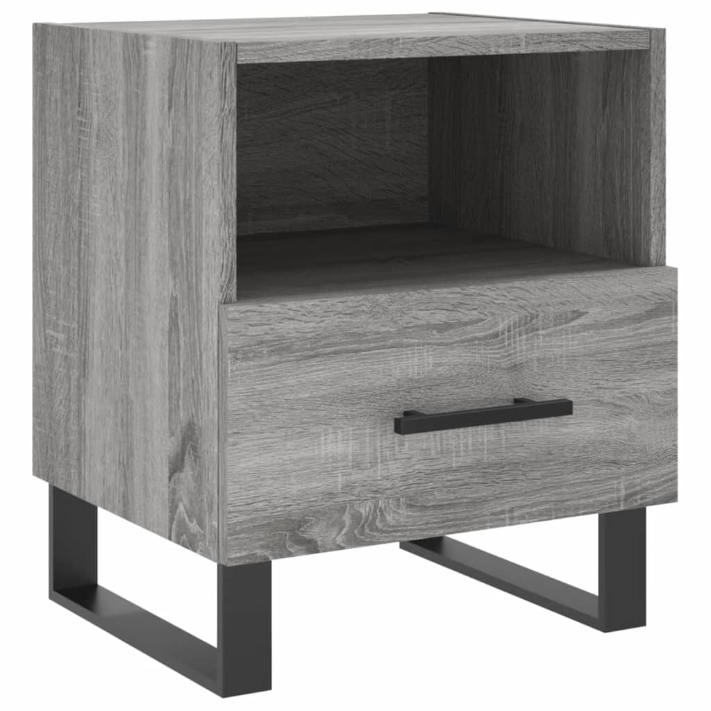 Mesitas Noche 2 Uds Madera Ingeniería Gris Sonoma 40x35x47,5 Cm_4