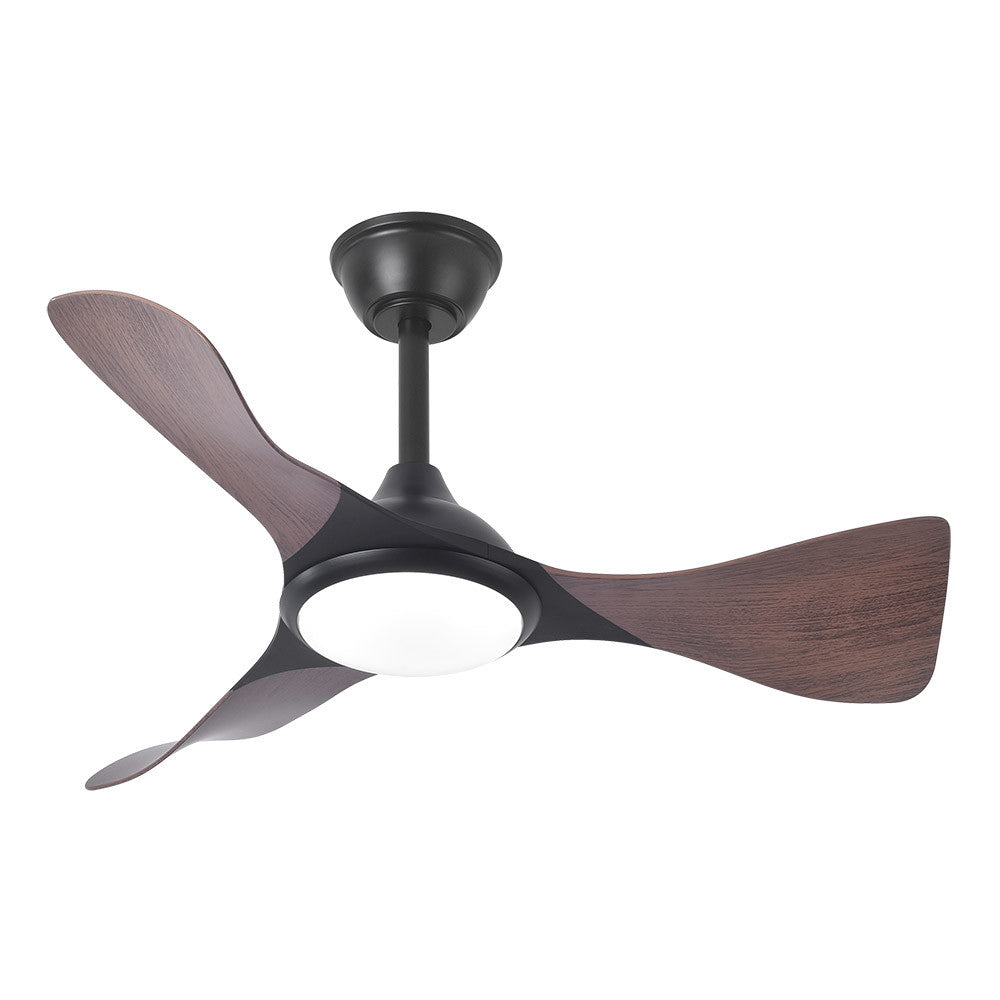 Ventilador Dc Caiman 36w 3600lm Negro/roble 89d 3aspas 6vel 3000-4500-6500k Remoto+reg.intensidad+memoroa+temporizador_1
