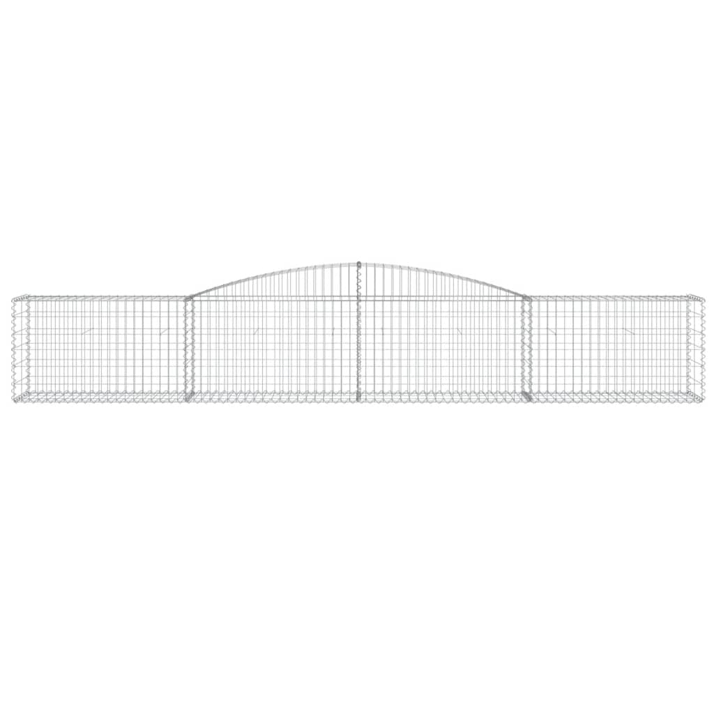 Cestas De Gaviones 9 Uds Forma De Arco Hierro 400x50x60/80 Cm_3