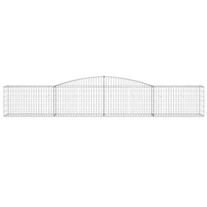 Cestas De Gaviones 9 Uds Forma De Arco Hierro 400x50x60/80 Cm_3