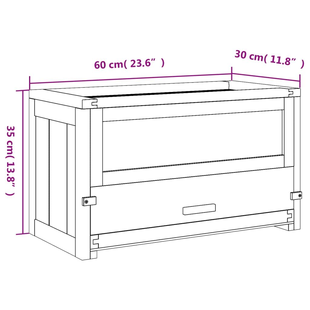 Vidaxl Jaula Para Hámster Madera Maciza Abeto 60x30x35 Cm_2