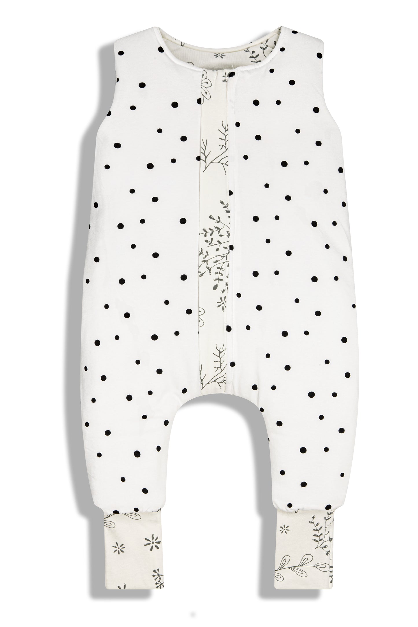 Saco De Dormir Con Pies Reversible T-xs Jersey Algodón Dots-bloom