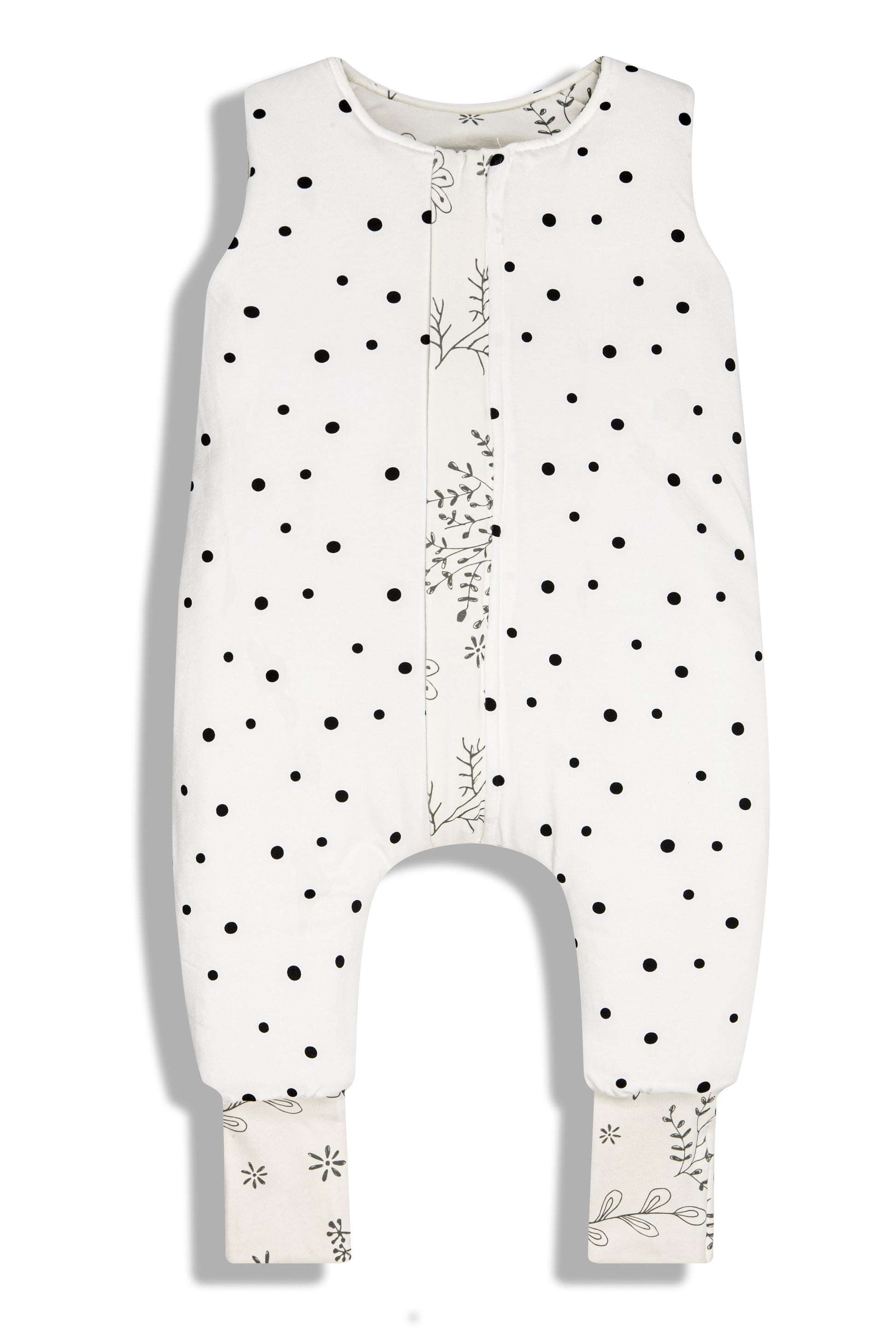 Saco De Dormir Con Pies Reversible T-xs Jersey Algodón Dots-bloom