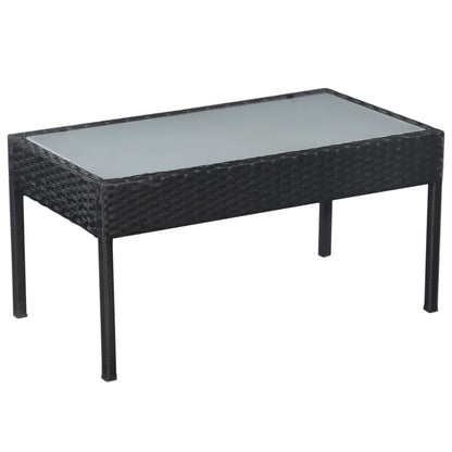 Vidaxl Set Muebles De Jardín 5 Piezas Y Cojines Ratán Sintético Negro_4