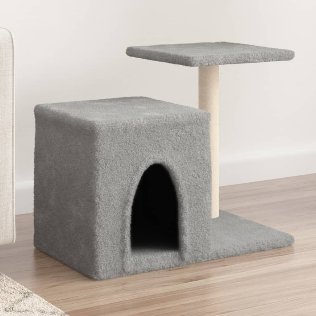 Vidaxl Rascador Para Gatos Con Postes De Sisal Gris Claro 50,5 Cm_1