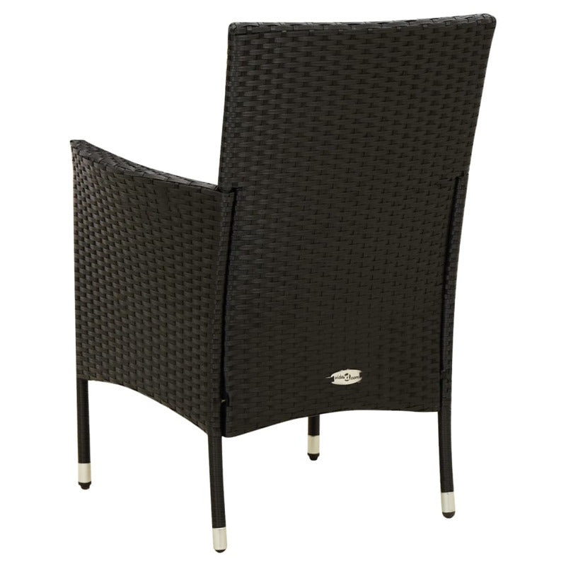 Vidaxl Juego De Comedor De Jardín 7 Piezas Ratán Sintético Negro_5