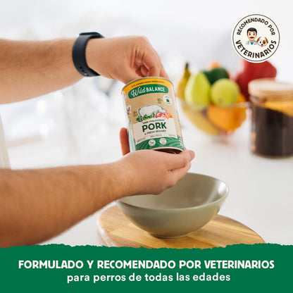 Lata de cerdo y verduras BARF para perros Wild Balance 400 g