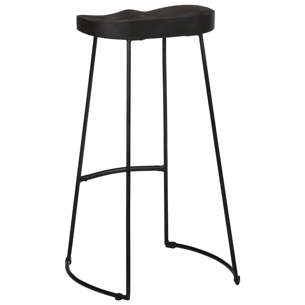 Taburetes De Barra 45x40x78 Cm Madera Maciza De Mango_2