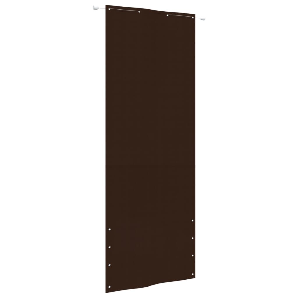 Vidaxl Toldo Pantalla Para Balcón De Tela Oxford Marrón 80x240 Cm_0