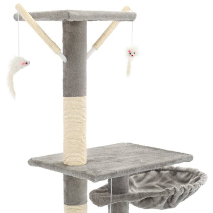 Vidaxl Rascador Para Gatos Con Poste De Sisal 230-250 Cm Gris_4
