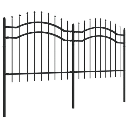 Valla De Jardín Con Punta De Lanza Acero Recubierto Negro 140cm / Vetonek_0