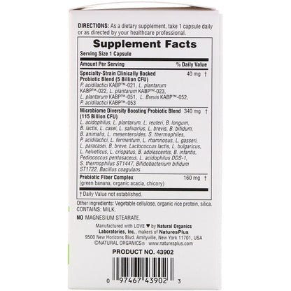 Probiótico Gi Natural Mega Nature's Plus 30 cápsulas