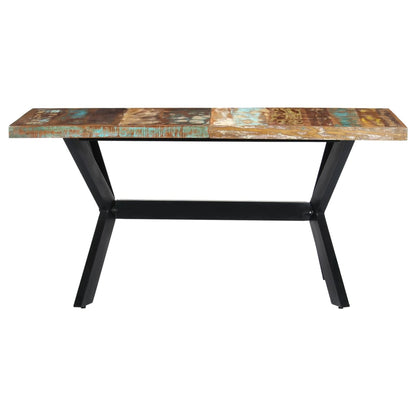 Mesa De Comedor De Madera Maciza Reciclada 160x80x75 Cm_0