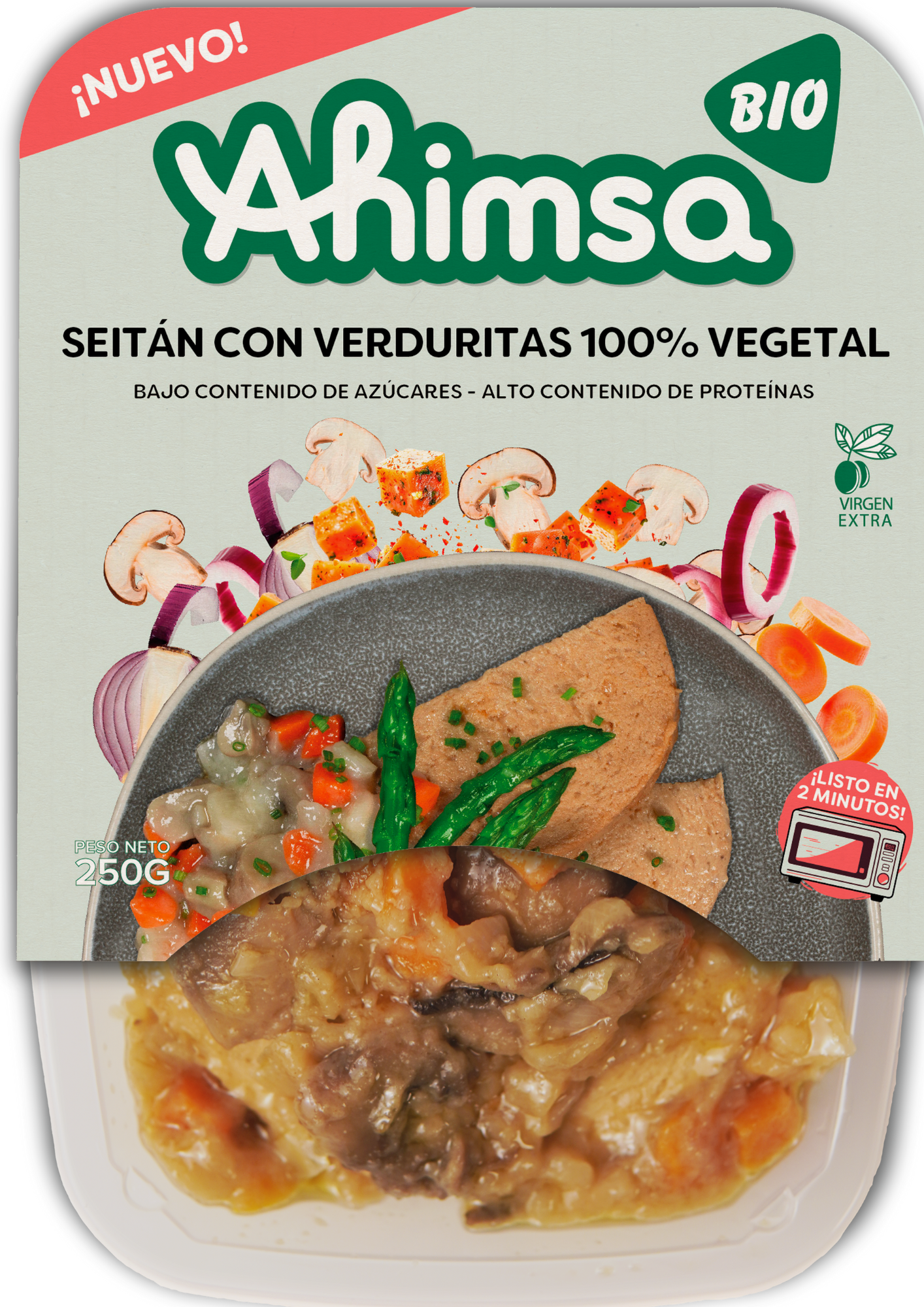Seitán Con Verduritas Ahimsa 250 G_0