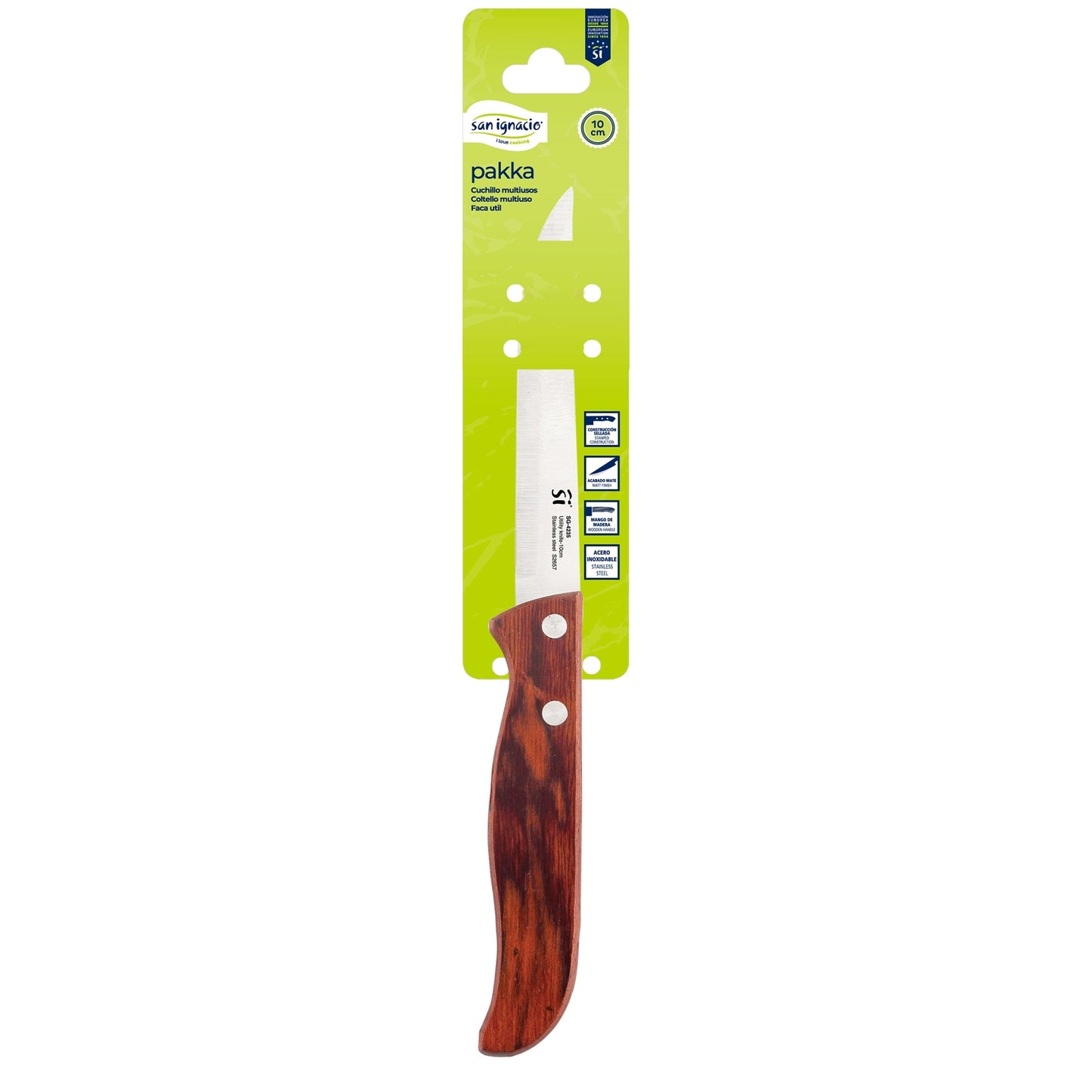 Cuchillo Multiusos 10cm Acero Inoxidable Pakka San Ignacio_3